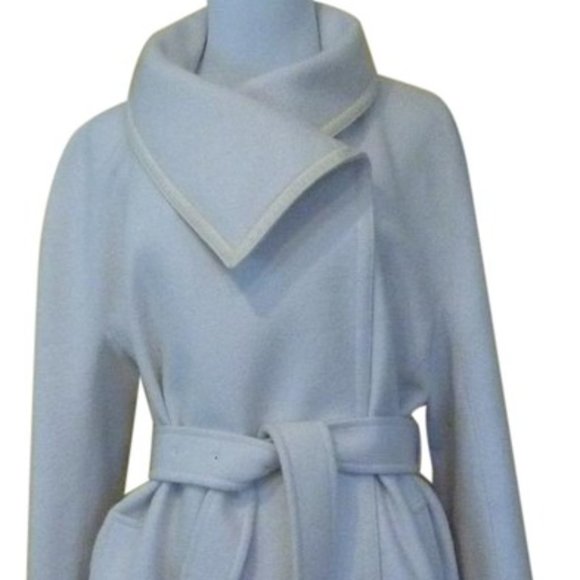 Burberry Jackets & Blazers - Burberry Wool Cream Wrap Coat Jacket